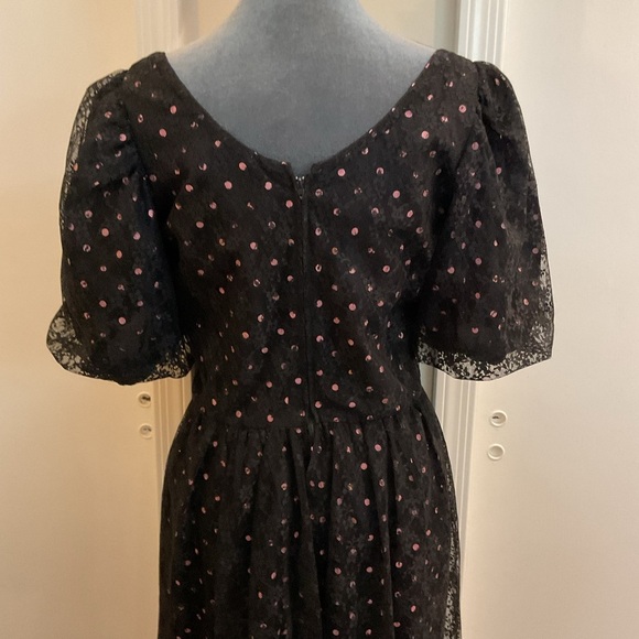 🤍 ILGWU Vintage Polka Dot Lace Dress - Picture 7 of 7